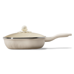 Camellia Series Frying Pan with Lid 9.4 in/11 in